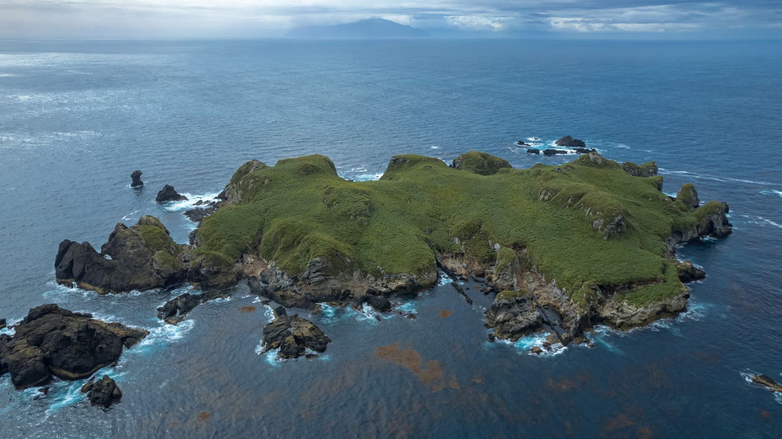 Aerial view of island